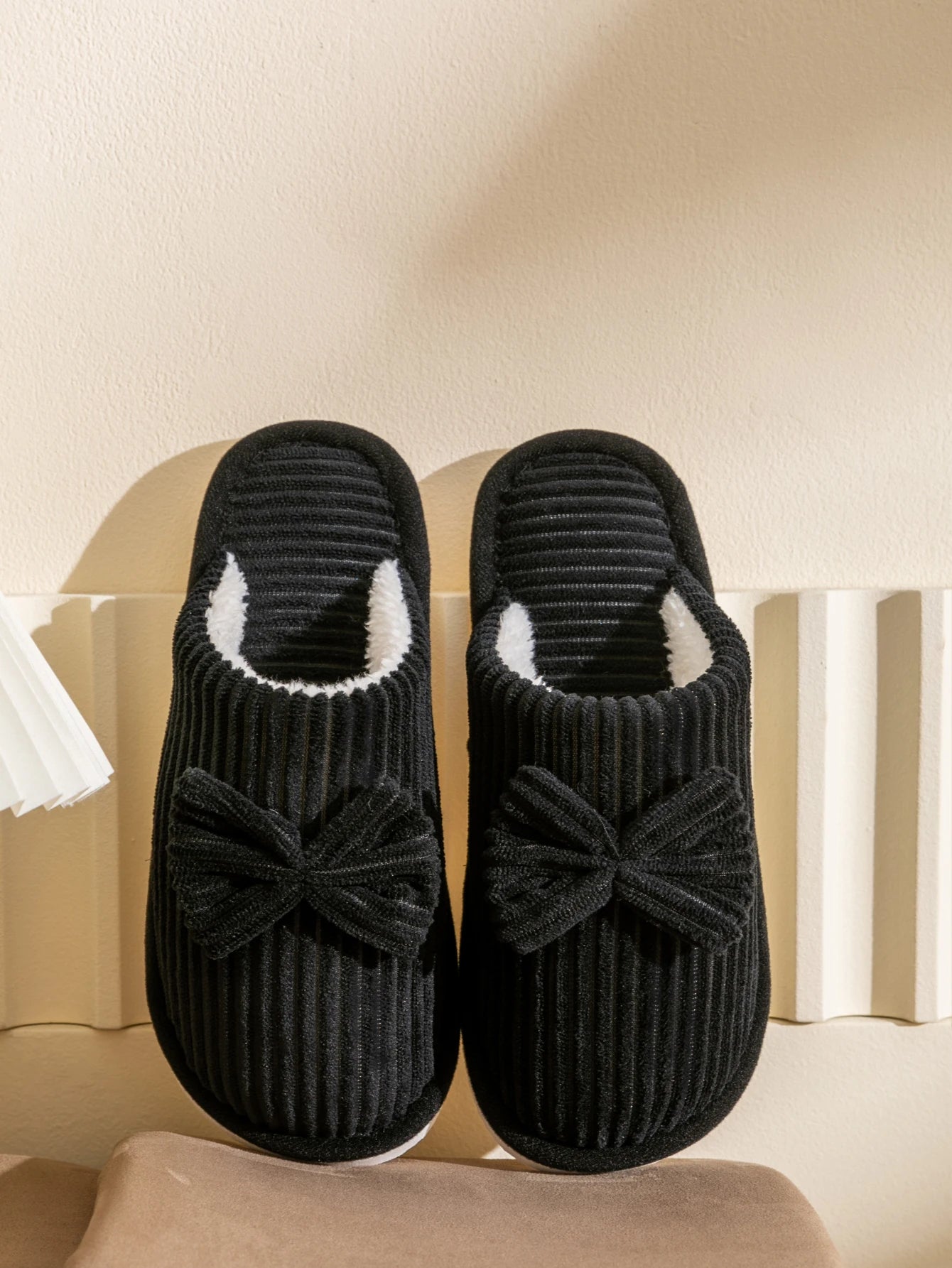 Chaussons Femme Nœud Élégant