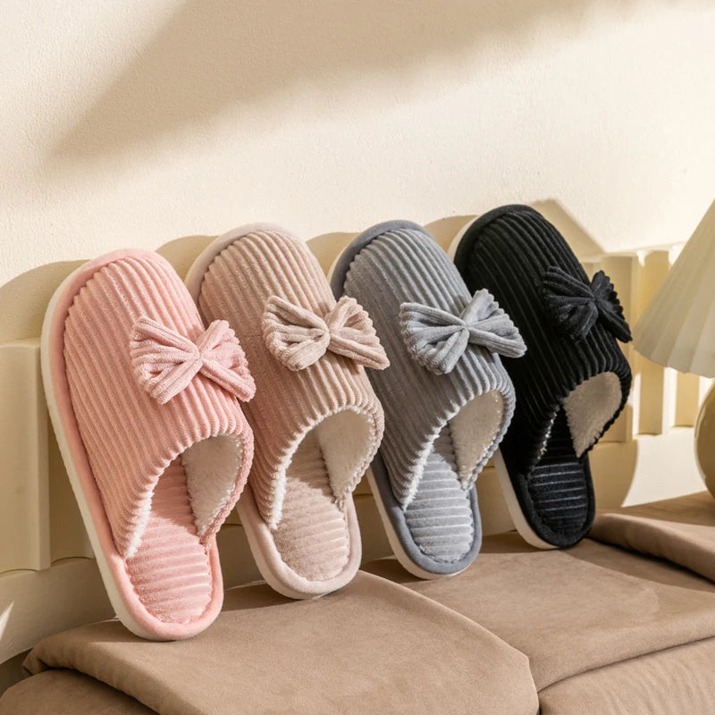 Chaussons Femme Nœud Élégant
