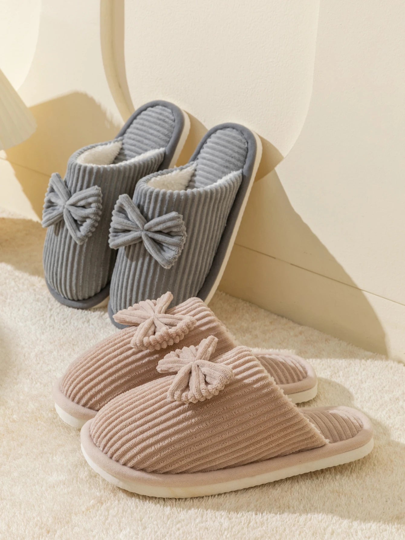 Chaussons Femme Nœud Élégant
