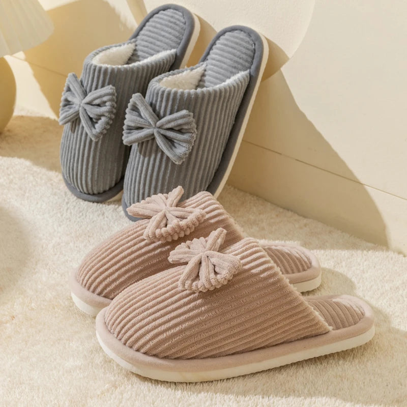 Chaussons Femme Nœud Élégant