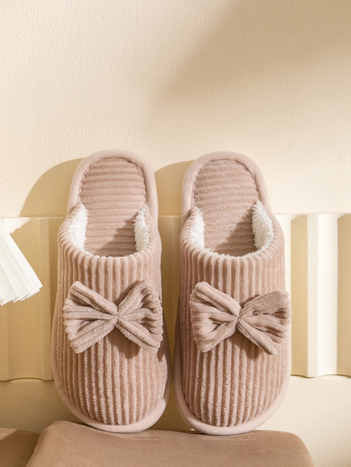 Chaussons Femme Nœud Élégant