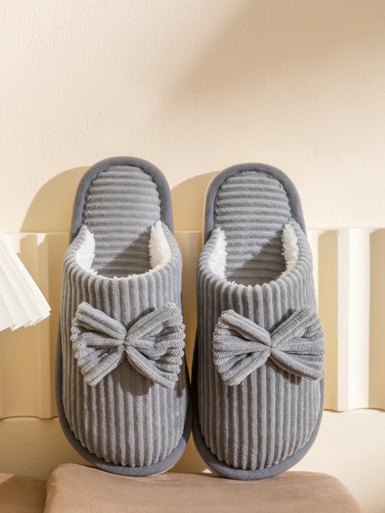 Chaussons Femme Nœud Élégant