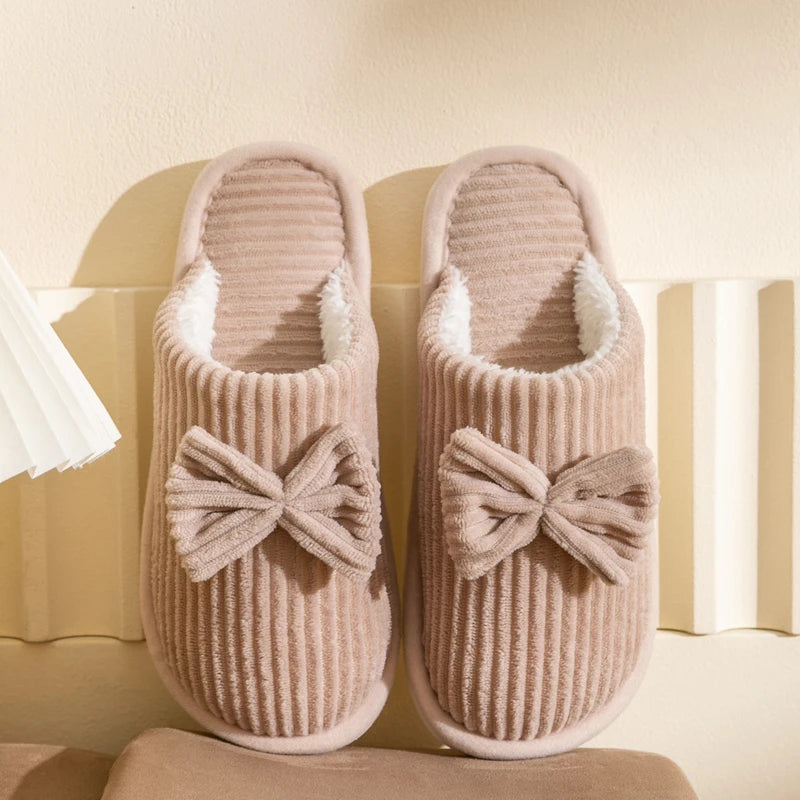 Chaussons Femme Nœud Élégant
