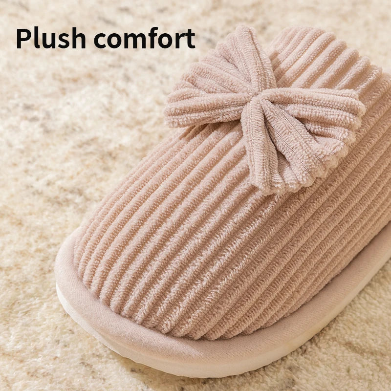 Chaussons Femme Nœud Élégant