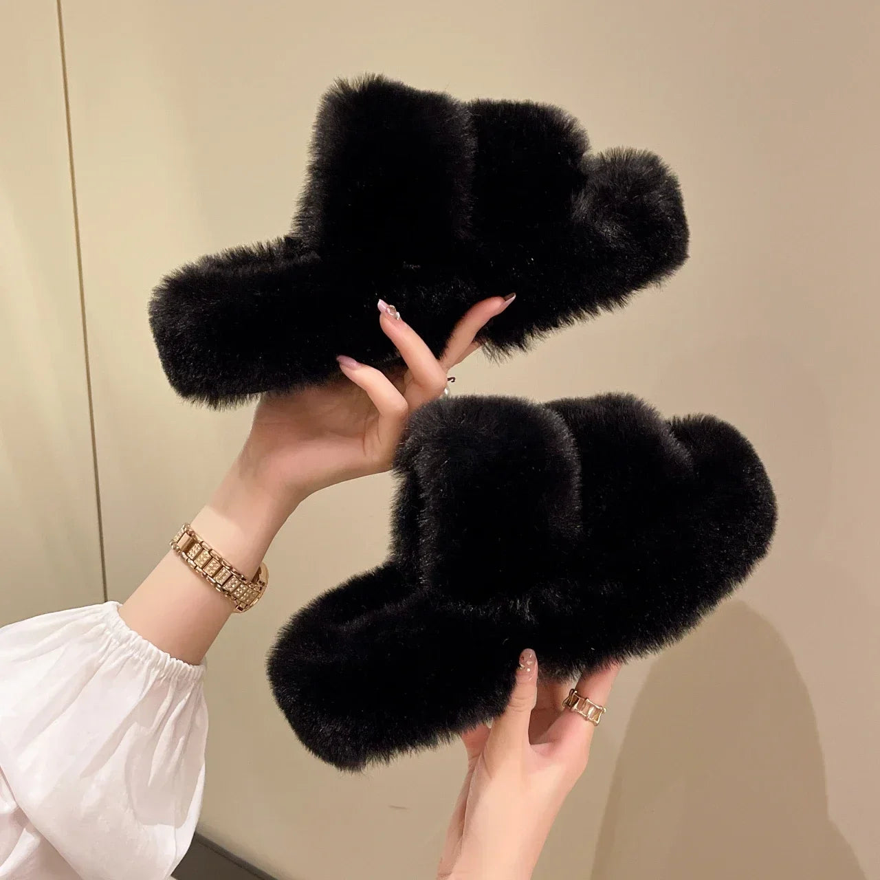 Chaussons Hiver Doux Femme