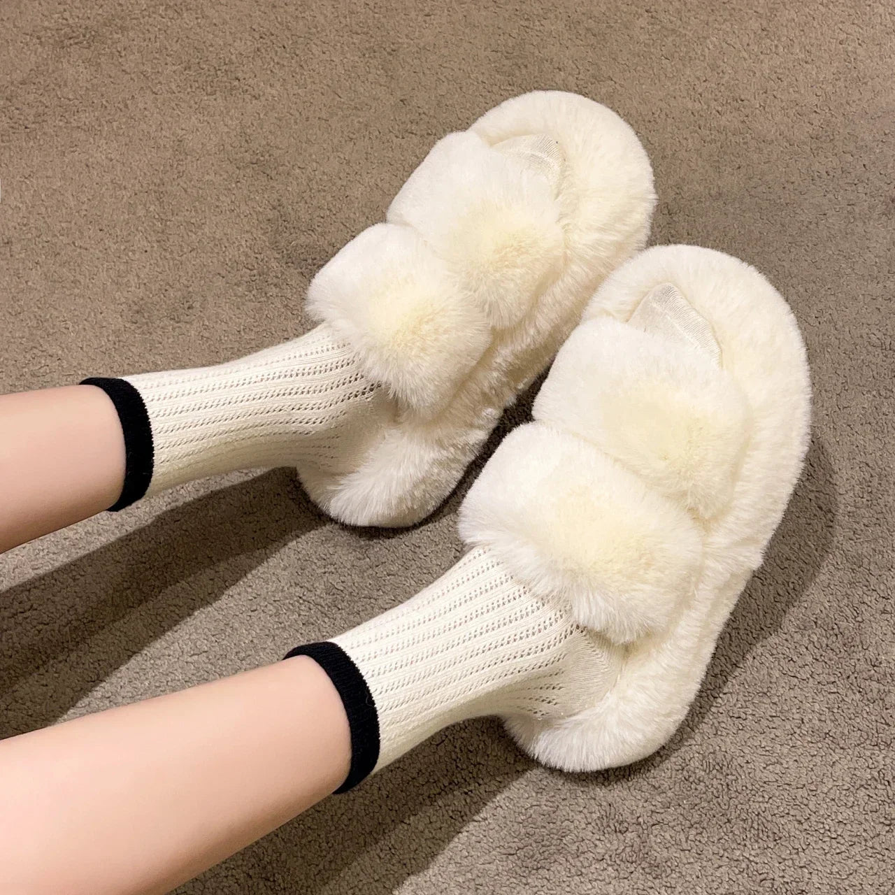 Chaussons Hiver Doux Femme