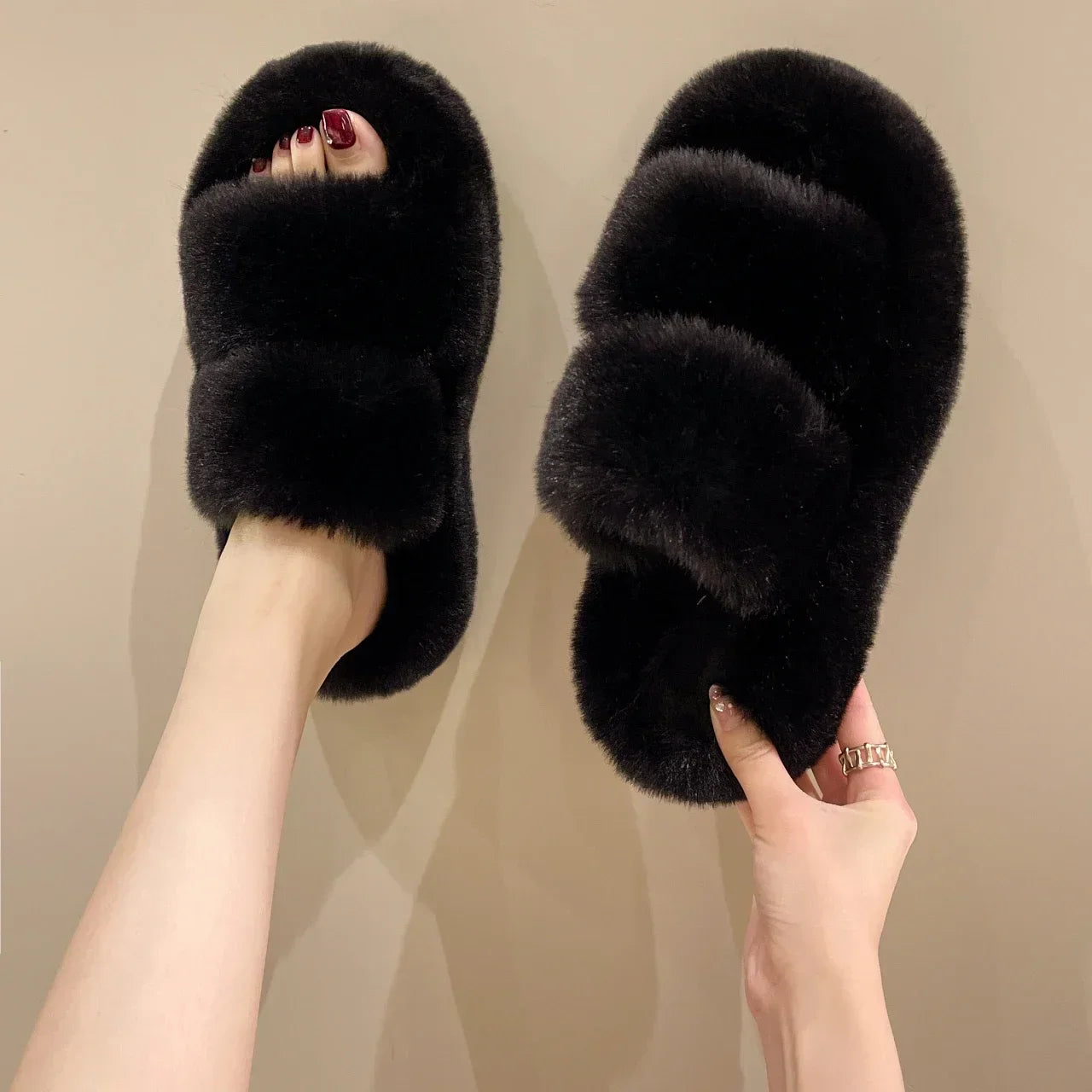 Chaussons Hiver Doux Femme